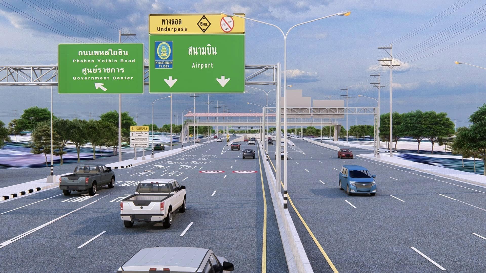 ทางลอด 4 เลน แยกศูนย์ราชการเชียงราย คาดเสร็จ มิ.ย. 70 งบ 849 ล้าน